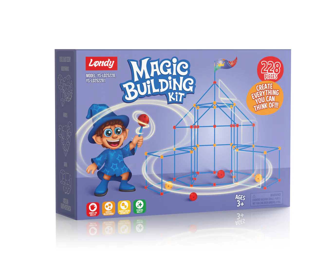 LONDY Magic Building 228-Piece Fort Building Kit